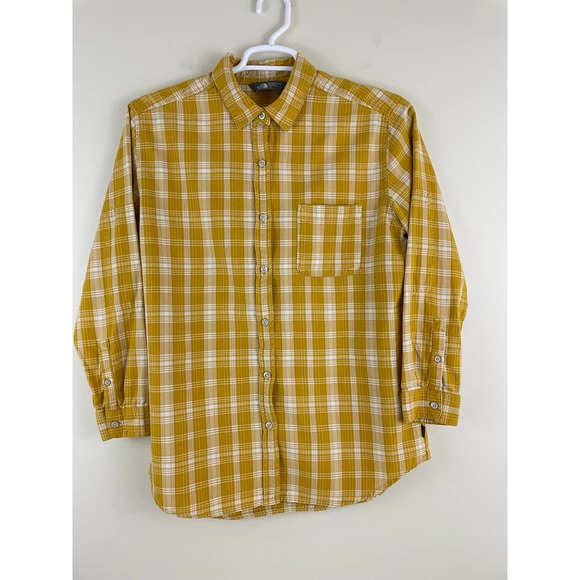 The North Face Tops - The North Face Women's Flannel Size Large Yellow Plaid